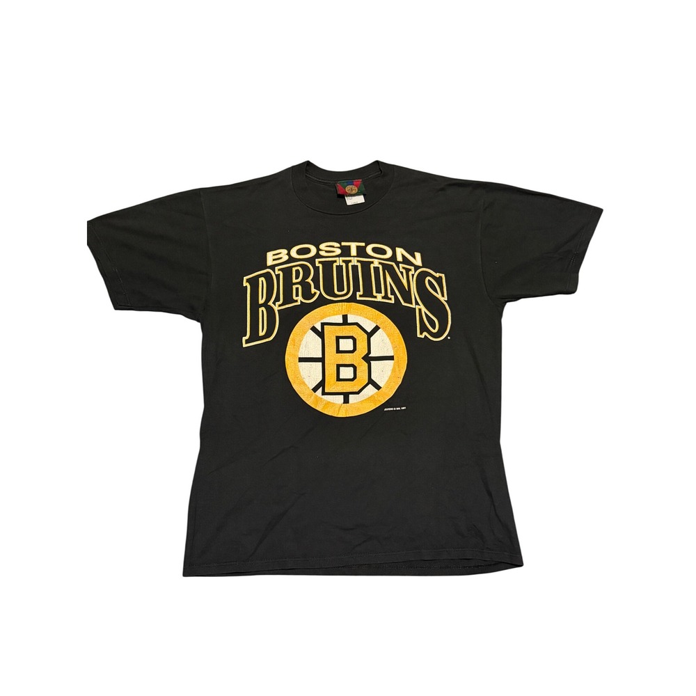 Vintage 1991 Boston Bruins‎ Shirt Jostens Sportswear NHL Black Large USA Made